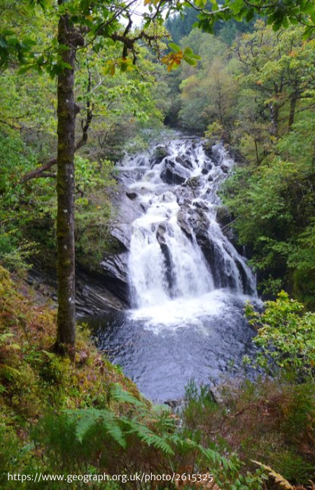 Waterfall on River Lochy, near Achnafalnich, Argyll And Bute,