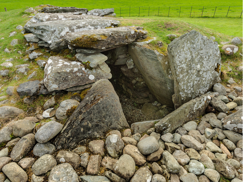 Stone Cairns at Kilmartin Glen on the Argyll Coastal Route