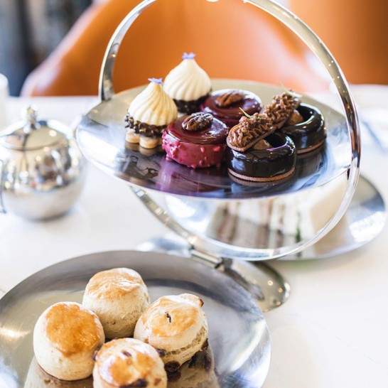 Fonab Castle | Close up of cakes and scones at afternoon tea in Fonab Castle Hotel Perthshire ?? Fonab Castle