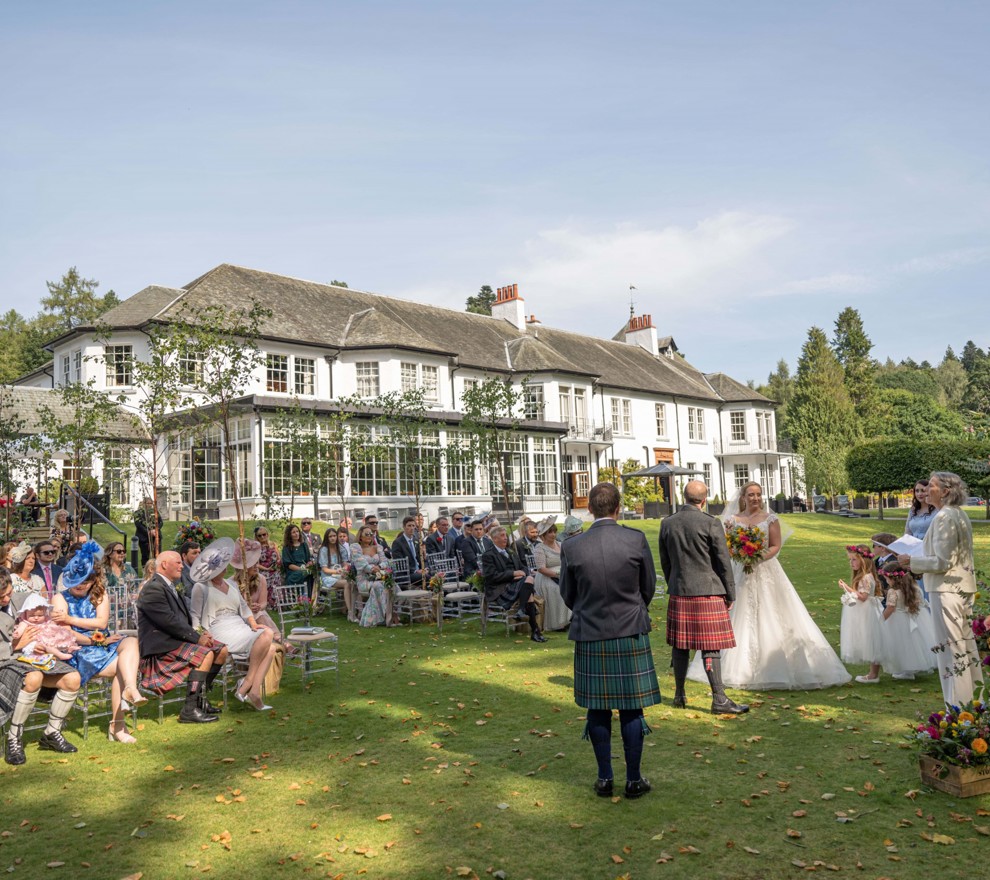 Dunkeld | Dunkeld House Hotel Wedding Lawn Ceremony 2