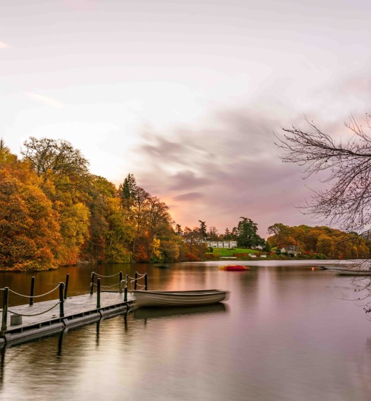 Fonab Castle | Boat and jetty on River Tummel in Pitlochry near Fonab Castle Luxury Hotel ?? Fonab Castle