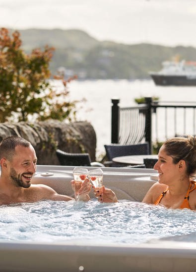 Oban Bay | Oban Bay Hotel Thermal Experience Hot Tub With Champagne